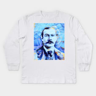 Arthur Conan Doyle Portrait | Arthur Conan Doyle Artwork | Arthur Conan Doyle Painting 10 Kids Long Sleeve T-Shirt